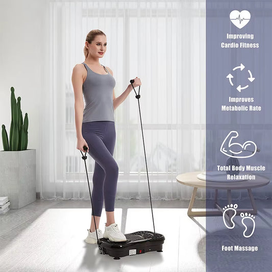 Home Fat Shaking Machine Weight Loss Vibration Machine Lazy Standing Fitness Vibration Machine Mini Body Shaping Machine - ZePacKs