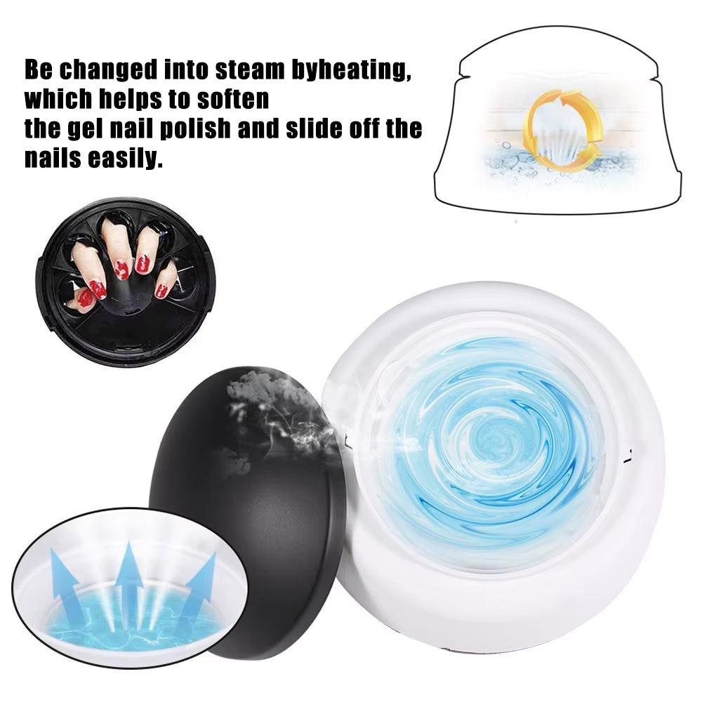 36W Steam Gel Nail Polish Remover Gel Polishing Remover Electric Nail Enhancement Tools Suitable for Nail Salons and Household - ZePacKs 