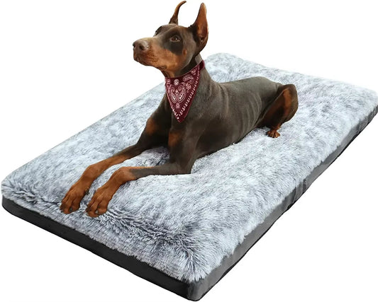 Pet Deluxe Plush Bed Dog Crate Kennel Bed Cat Sleeping Floor Mat Winter Warm Non-Slip Sofa Cushion for Small Medium Large Dogs - ZePacKs 